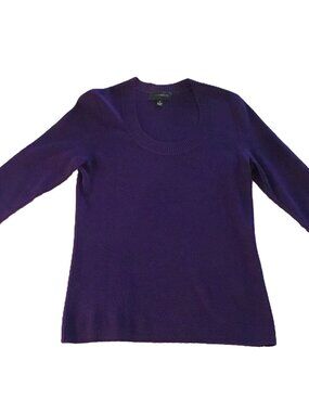 Investments Purple Knit Sweater 3/4 Sleeve‎ Size S